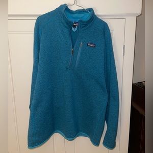 Patagonia Men’s Better Sweater Quarter Zip Fleece - XL Blue